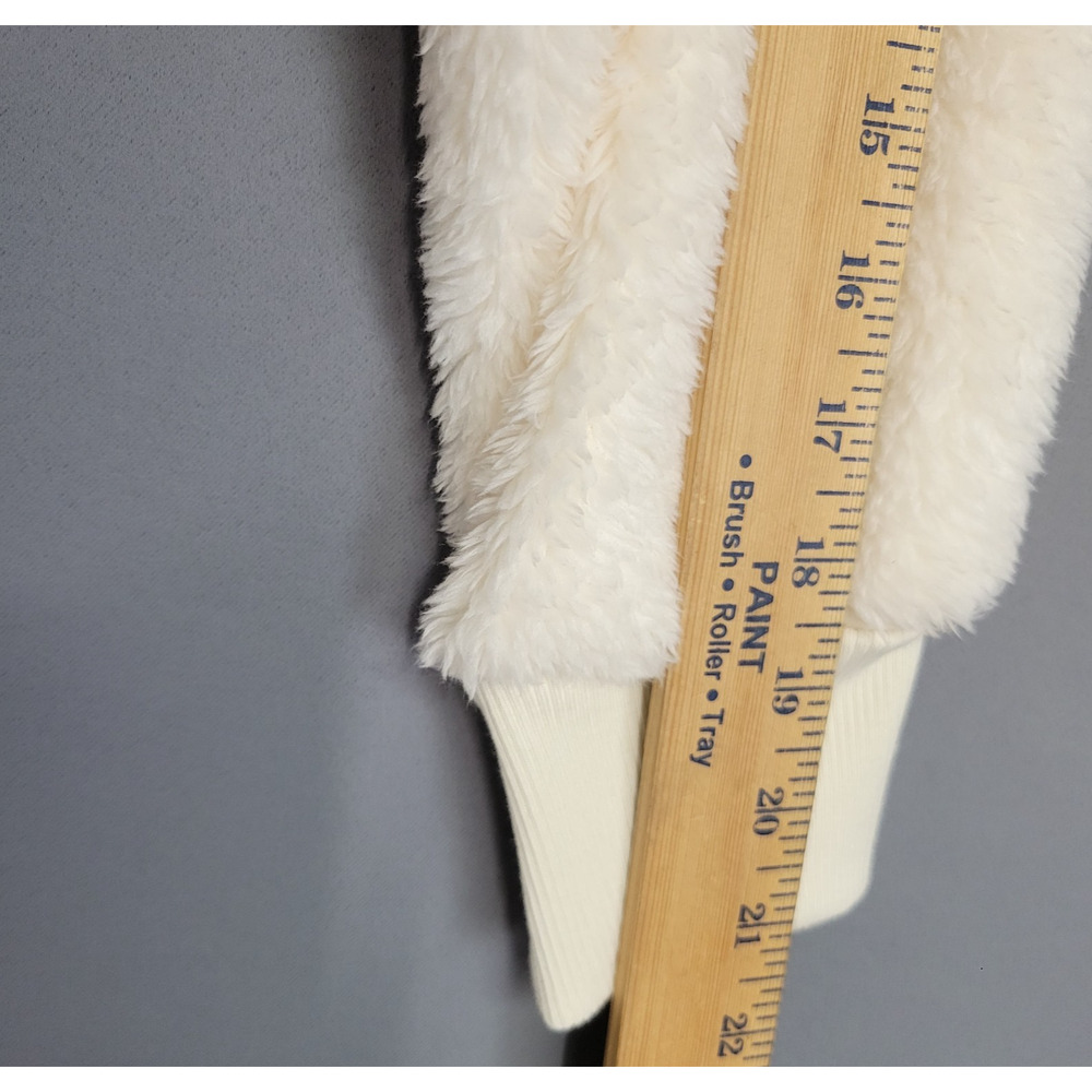 New Sonoma Sherpa Cozy Soft Sweater Womens XXL Faux Fur Fleece Zip Ivory - Picture 10 of 14